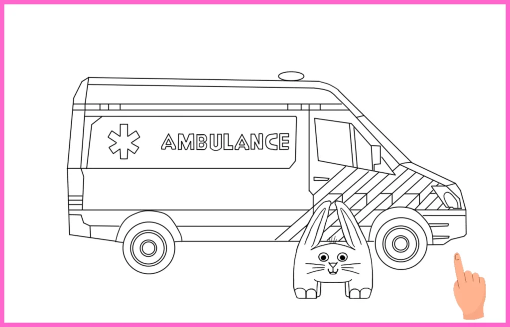 ambulance kleurplaat downloaden en printen