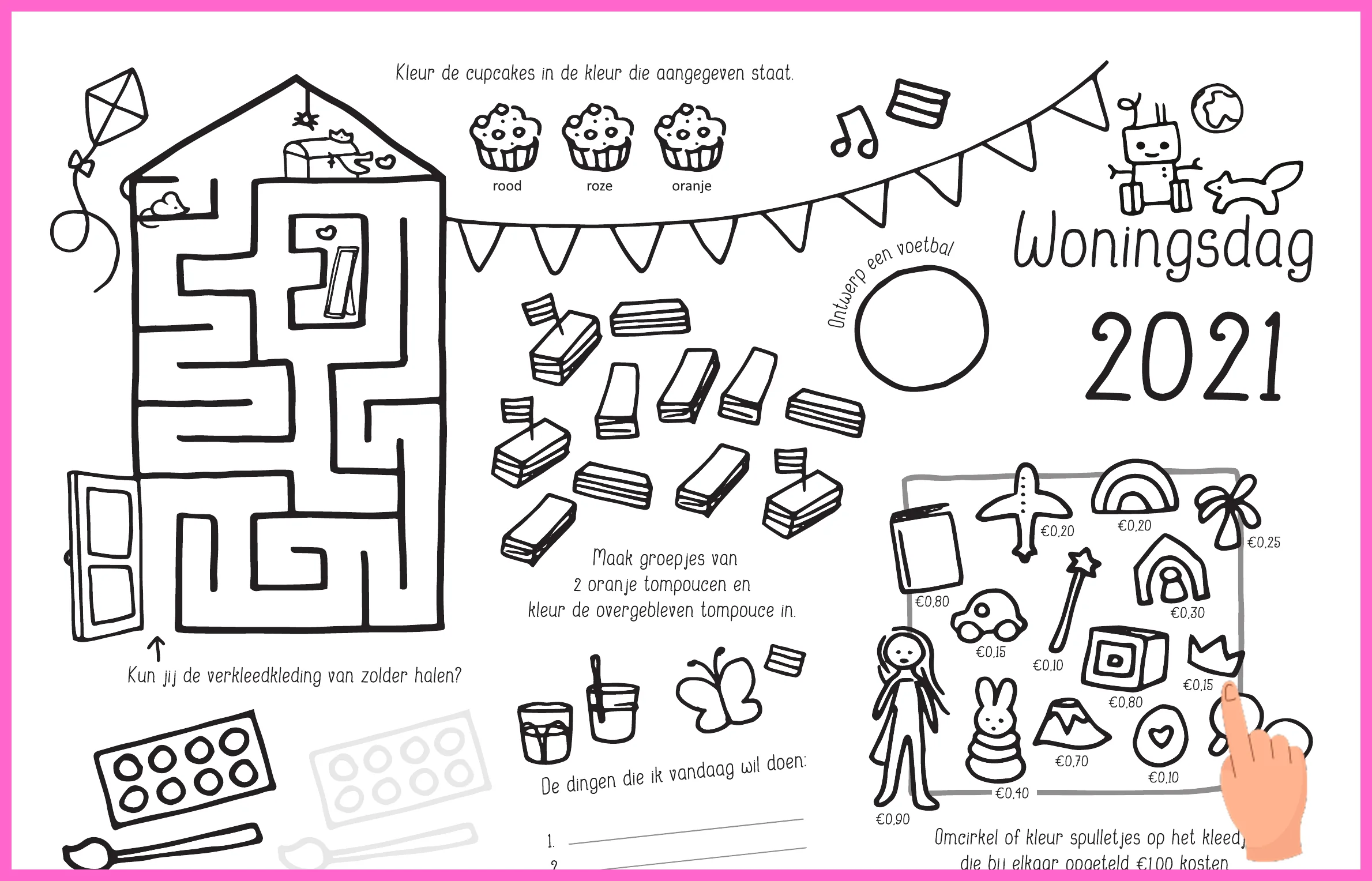 cupcakes kleurplaat downloaden en printen