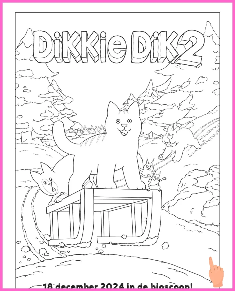 dikkie dik kleurplaat downloaden en printen