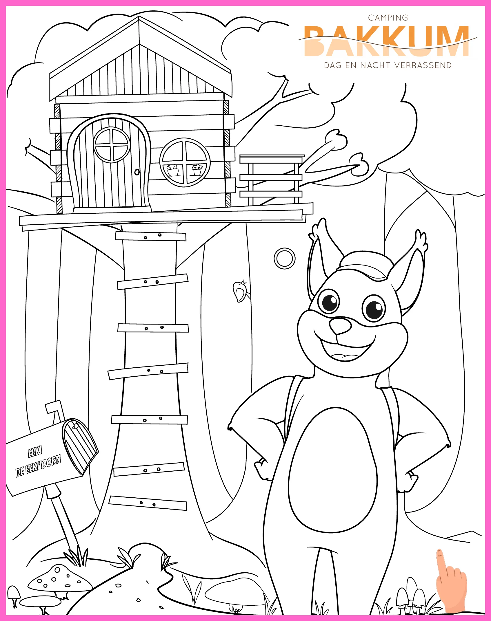 eekhoorn kleurplaat downloaden en printen