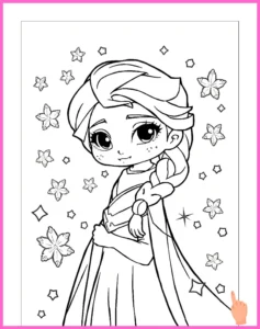 elza kleurplaat downloaden en printen