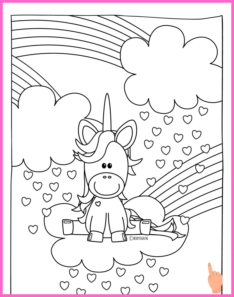 hartjes kleurplaat downloaden en printen