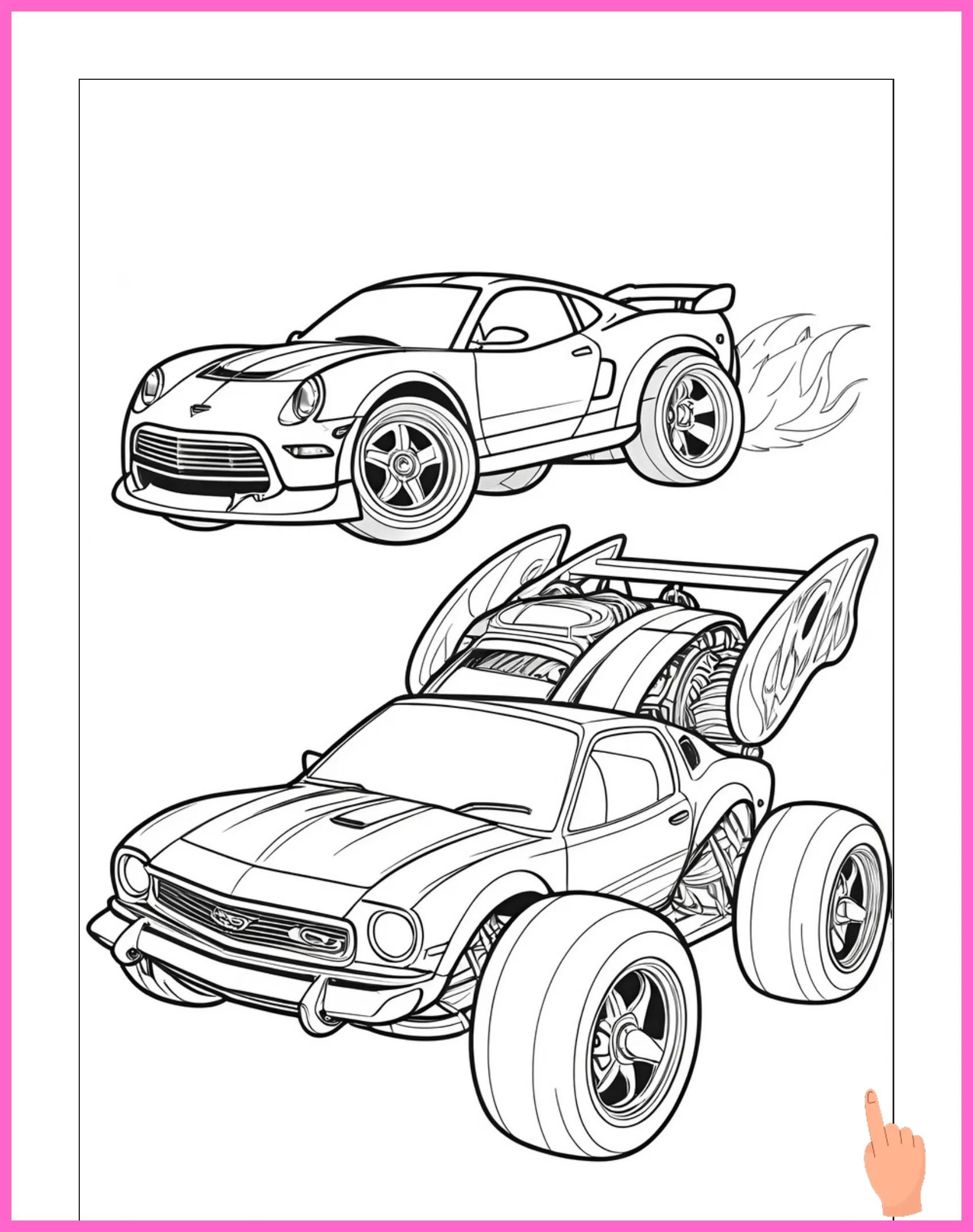 hot wheels kleurplaat downloaden en printen