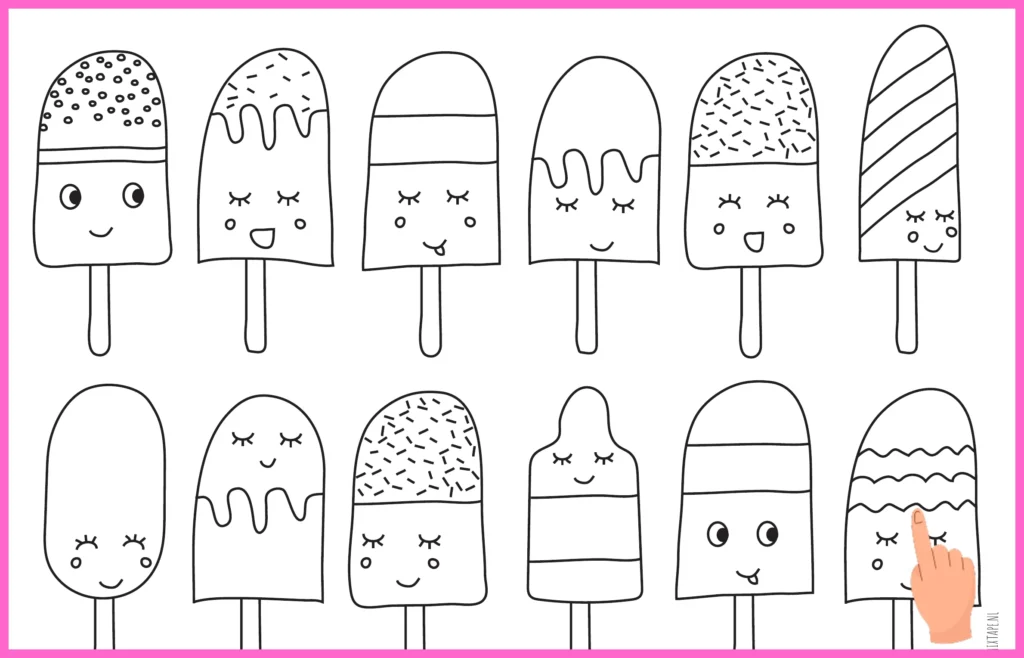 ijsjes kleurplaat downloaden en printen