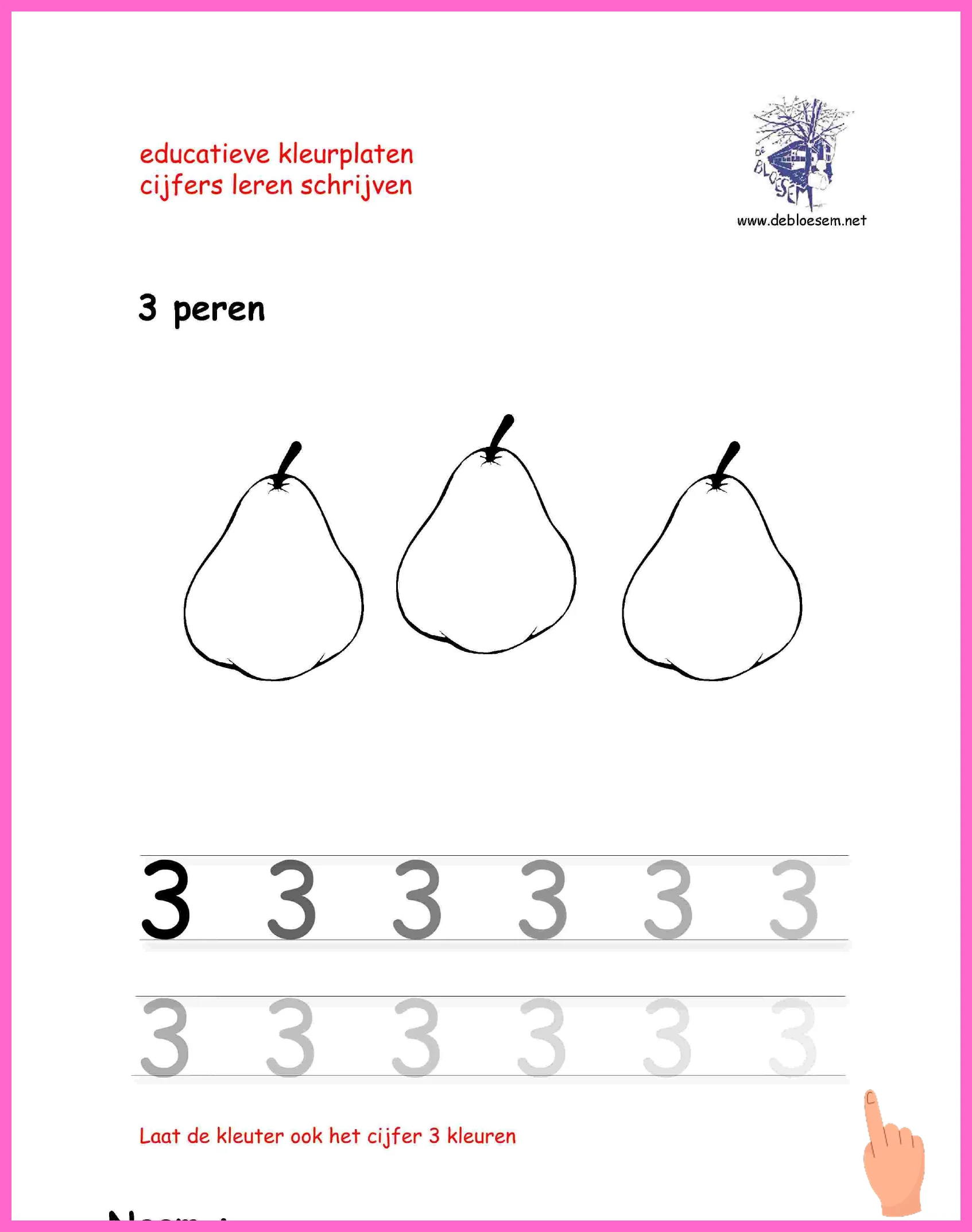 kleurplaten cijfers kleurplaat downloaden en printen