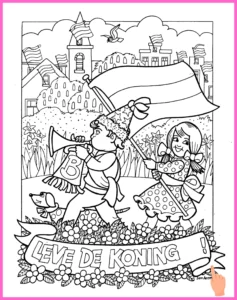 kleurplaten koningsdag kleurplaat downloaden en printen