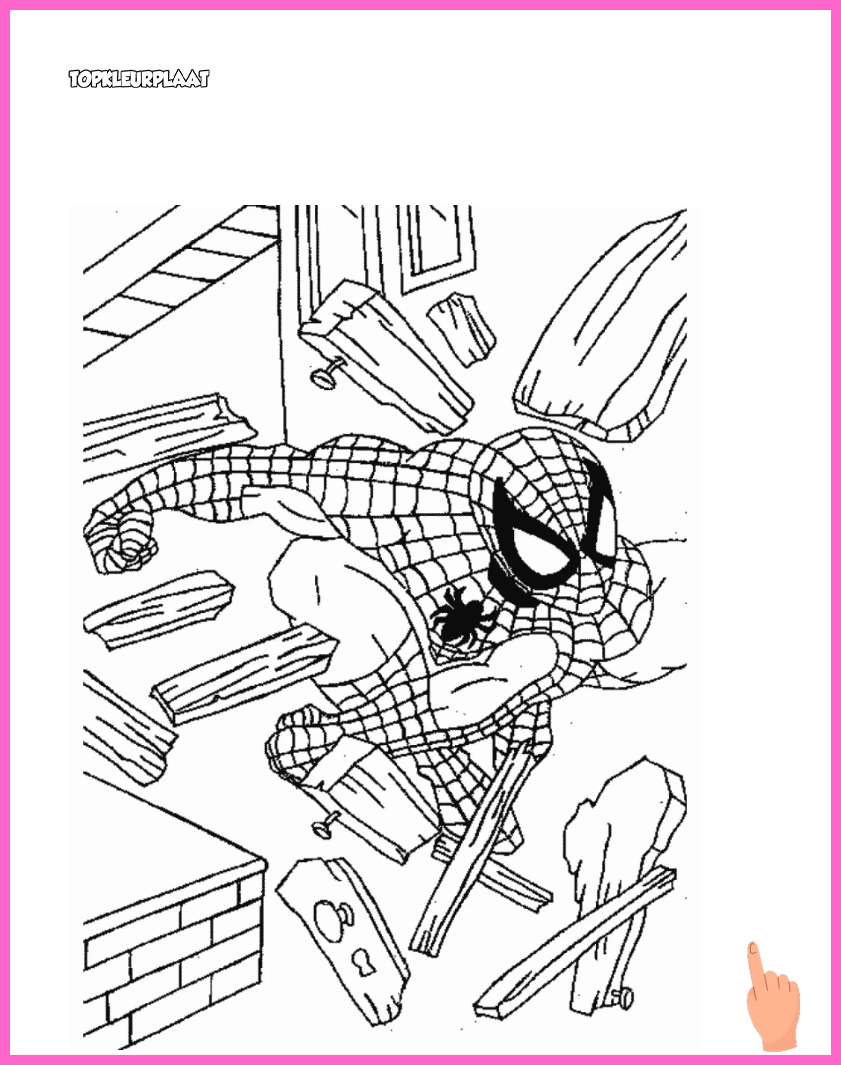 kleurplaten spiderman kleurplaat downloaden en printen