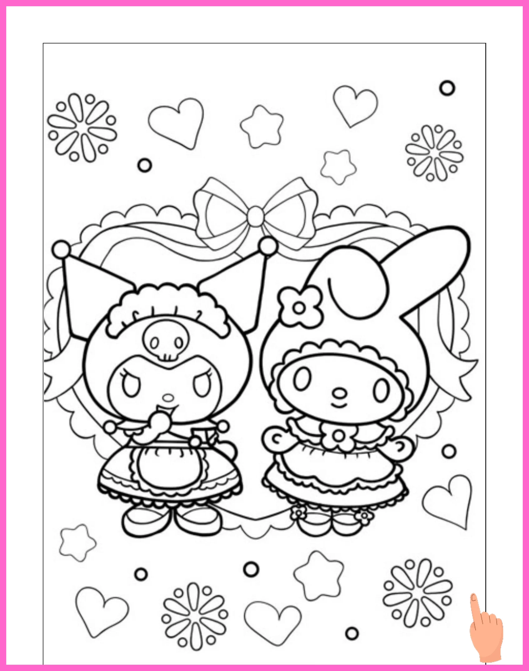 kuromi kleurplaat downloaden en printen