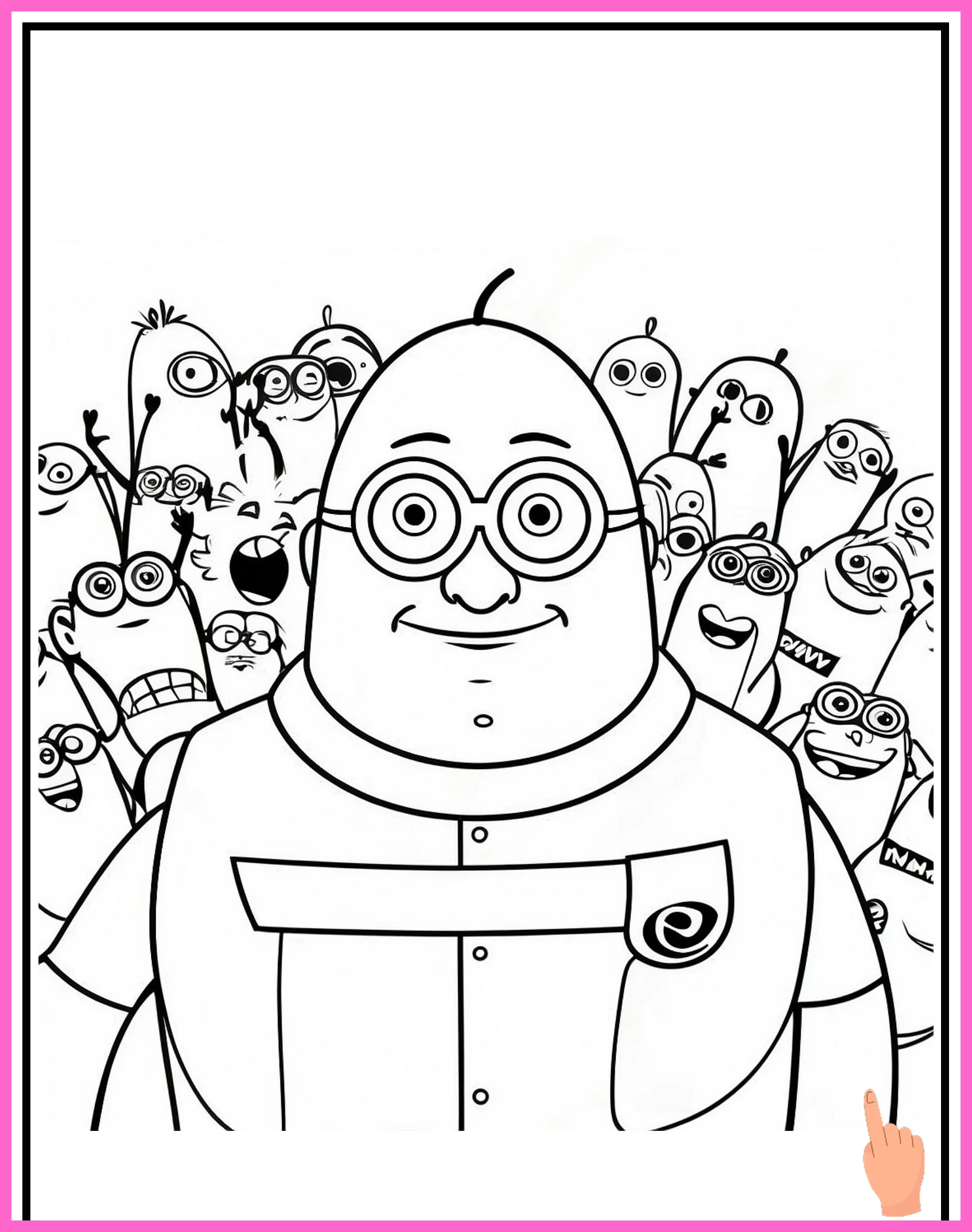 minion kleurplaat downloaden en printen