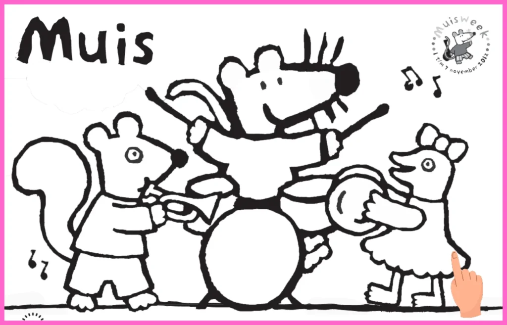 muis kleurplaat downloaden en printen