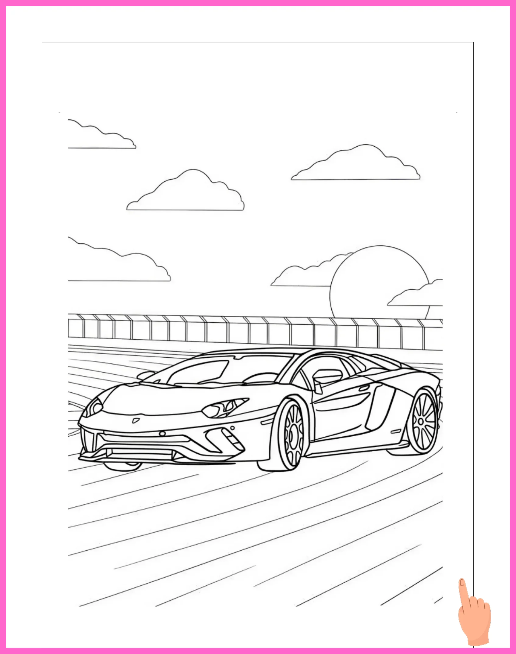 raceauto kleurplaat downloaden en printen