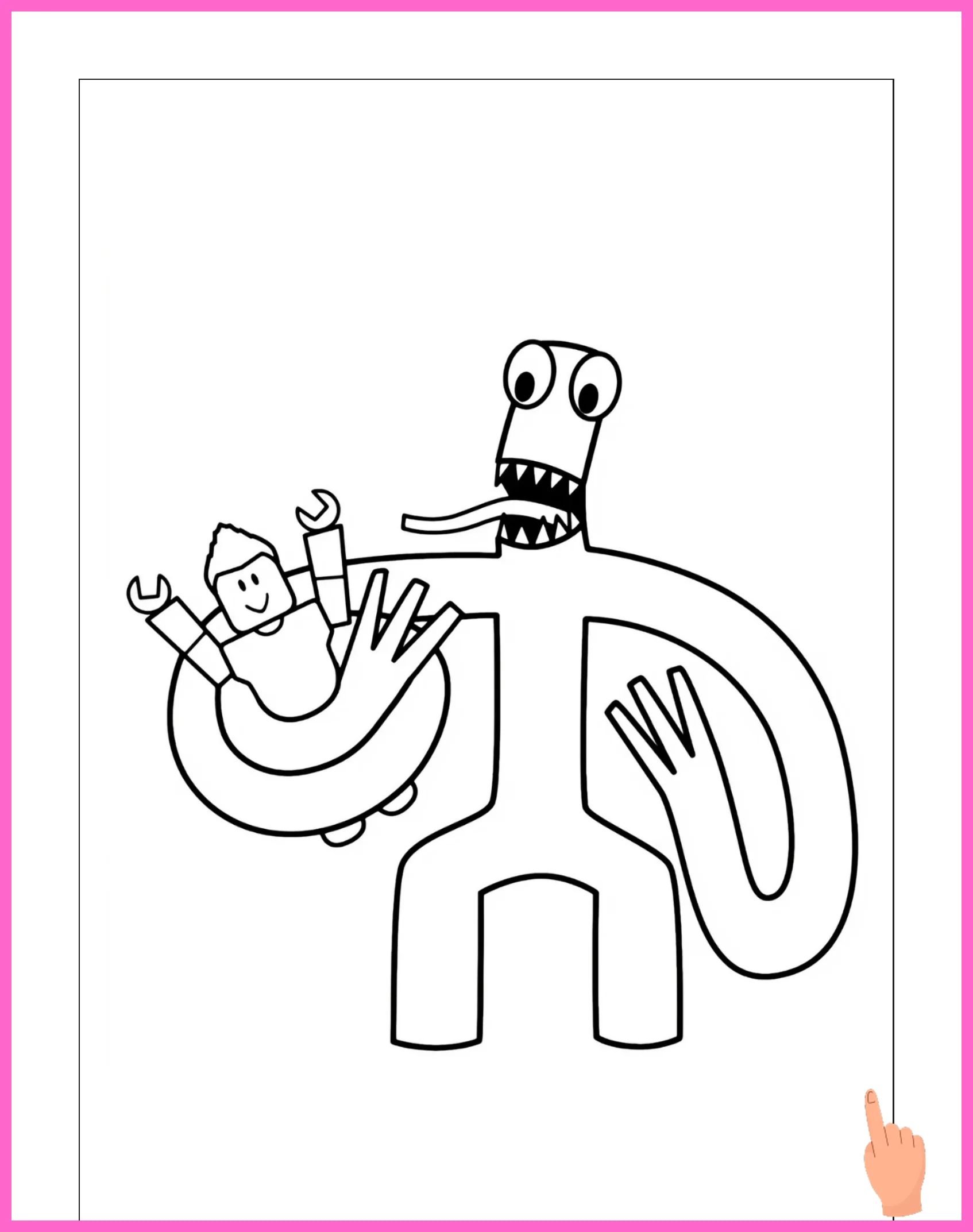 rainbow friends kleurplaat downloaden en printen