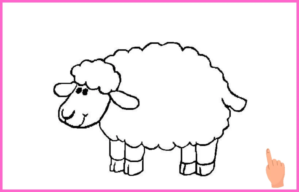 schaap kleurplaat downloaden en printen