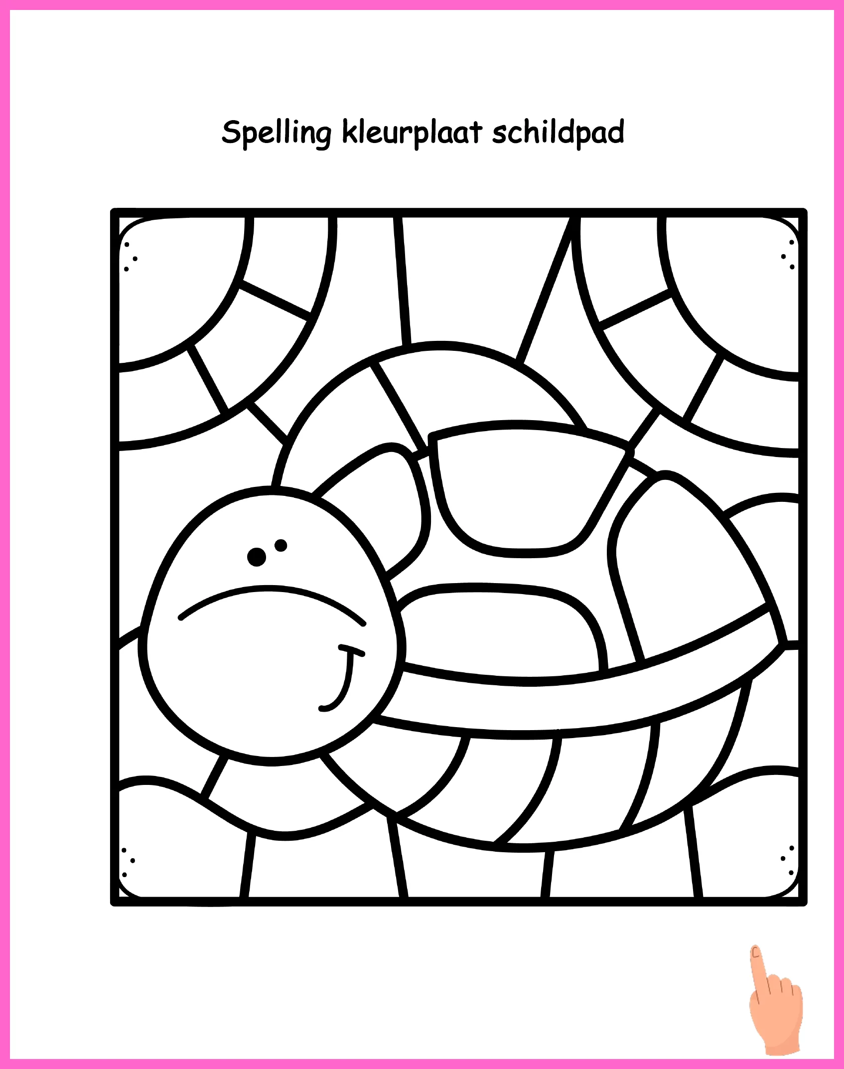schildpad kleurplaat downloaden en printen