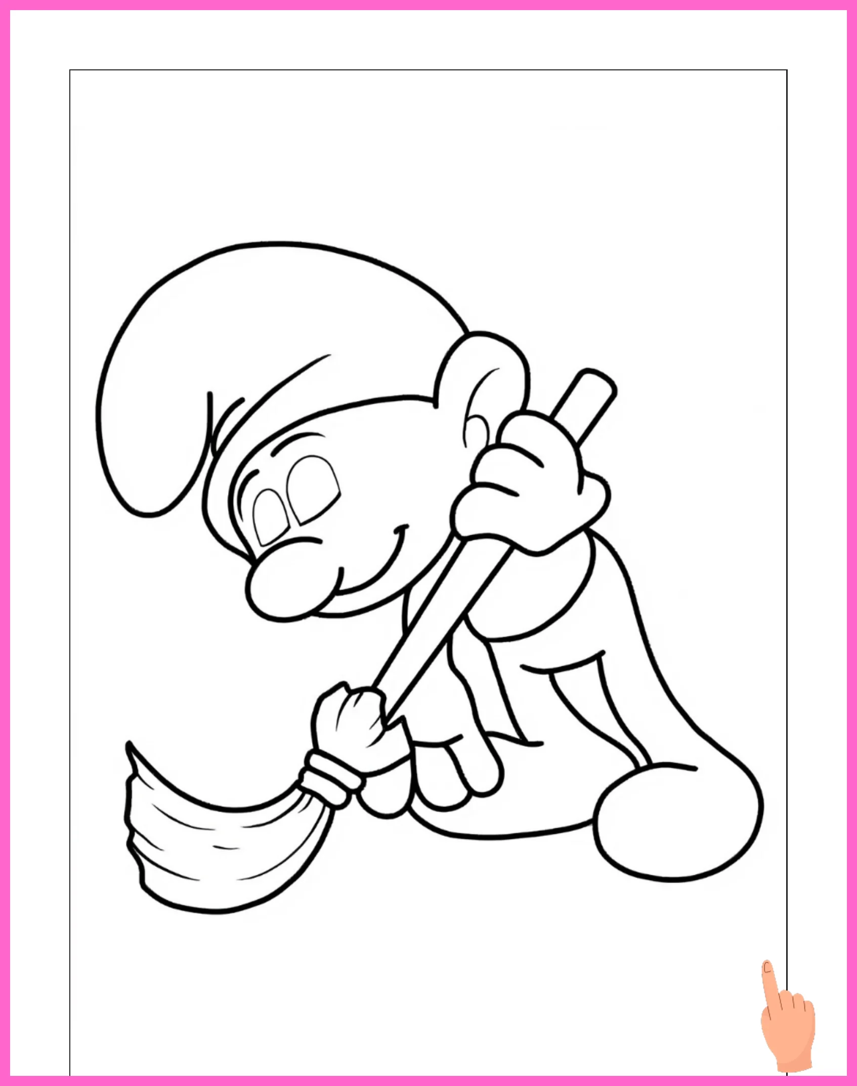 smurfen kleurplaat downloaden en printen