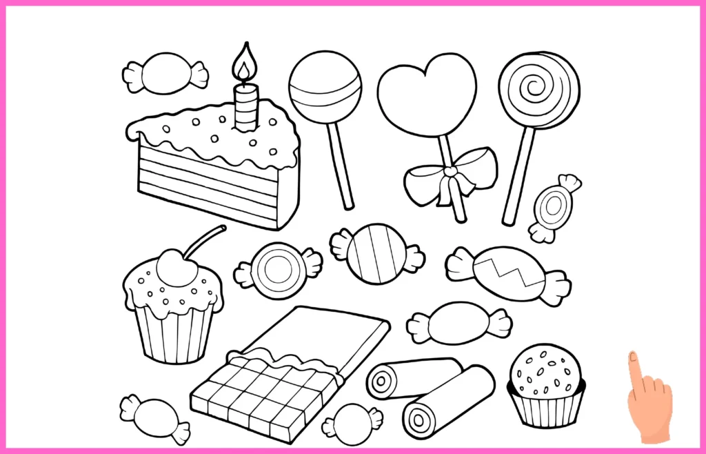 snoep kleurplaat downloaden en printen