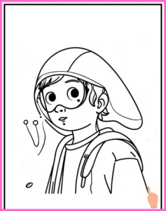 Squid Game kleurplaat - Creatieve en gratis kleurplaten voor uren plezier! squid game kleurplaat downloaden en printen