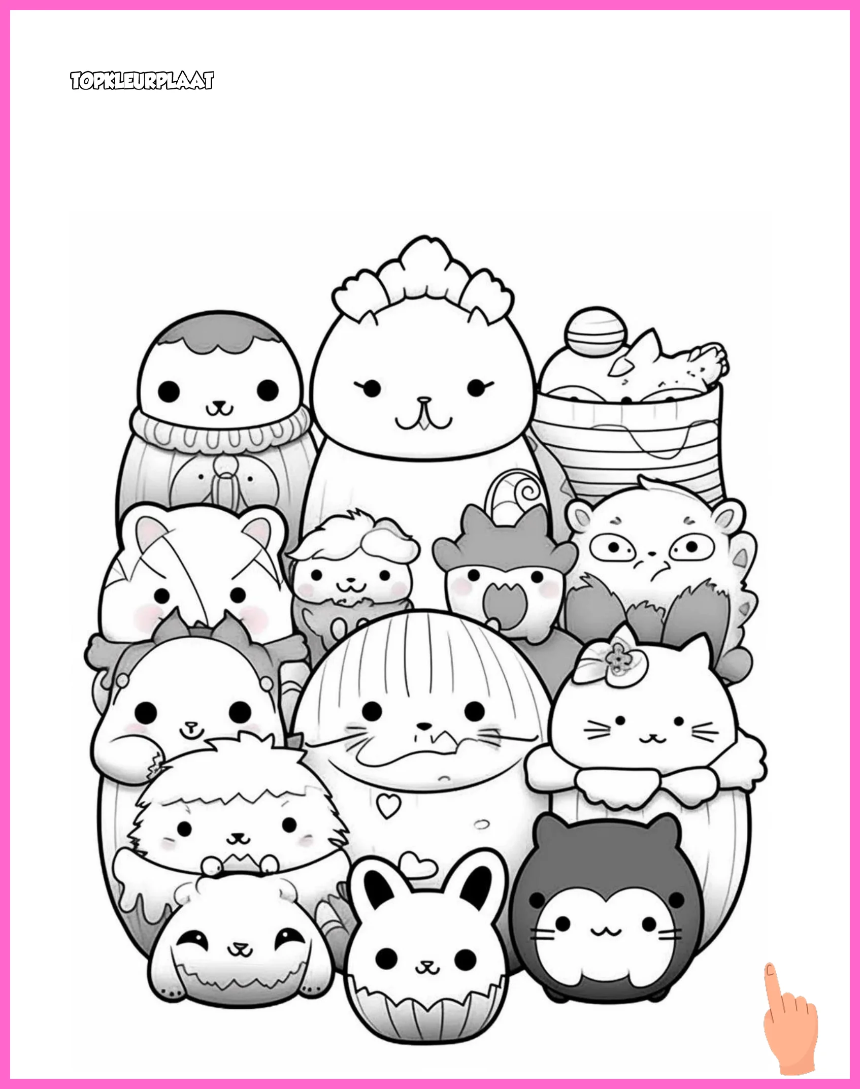 squishmallows kleurplaat downloaden en printen
