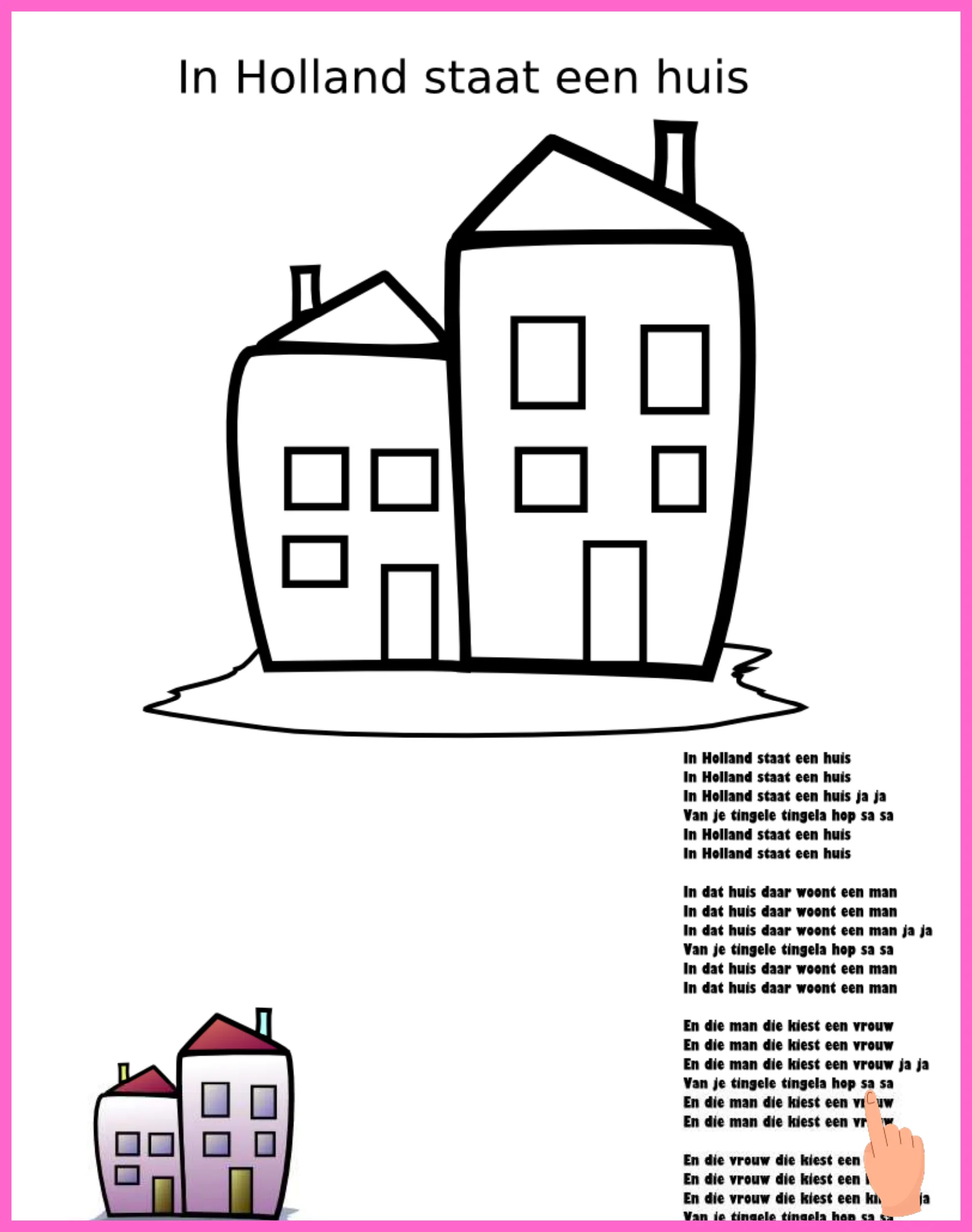 van een huis kleurplaat downloaden en printen