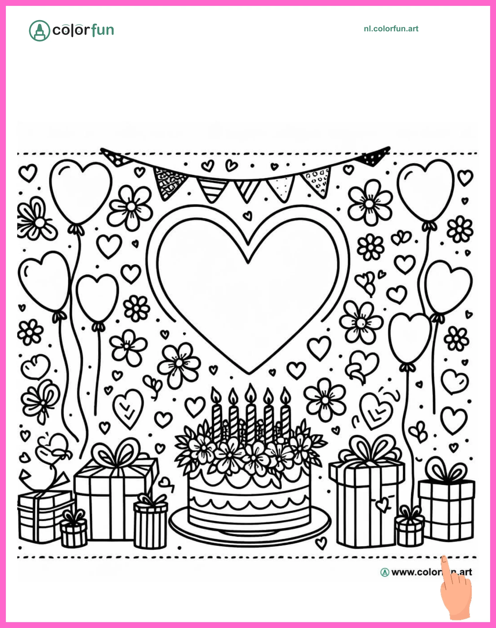 voor mama verjaardag kleurplaat downloaden en printen